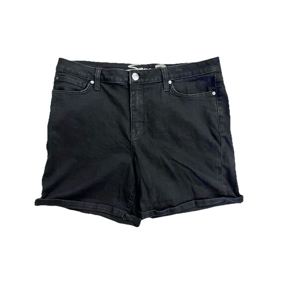 Seven 7 Jeans Shorts Womens 14 Black Weekend Short‎ High Rise Dark Wash Denim - Picture 1 of 7